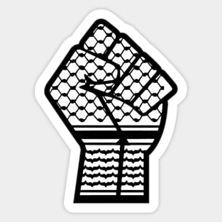 Keffiyeh Black Power Fist - Left Side - Front Sticker